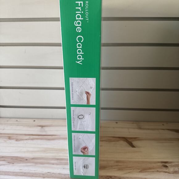 YouCopia RollOut Fridge Caddy BPA-Free Clear Rolling 9" Wide, - Picture 7 of 12